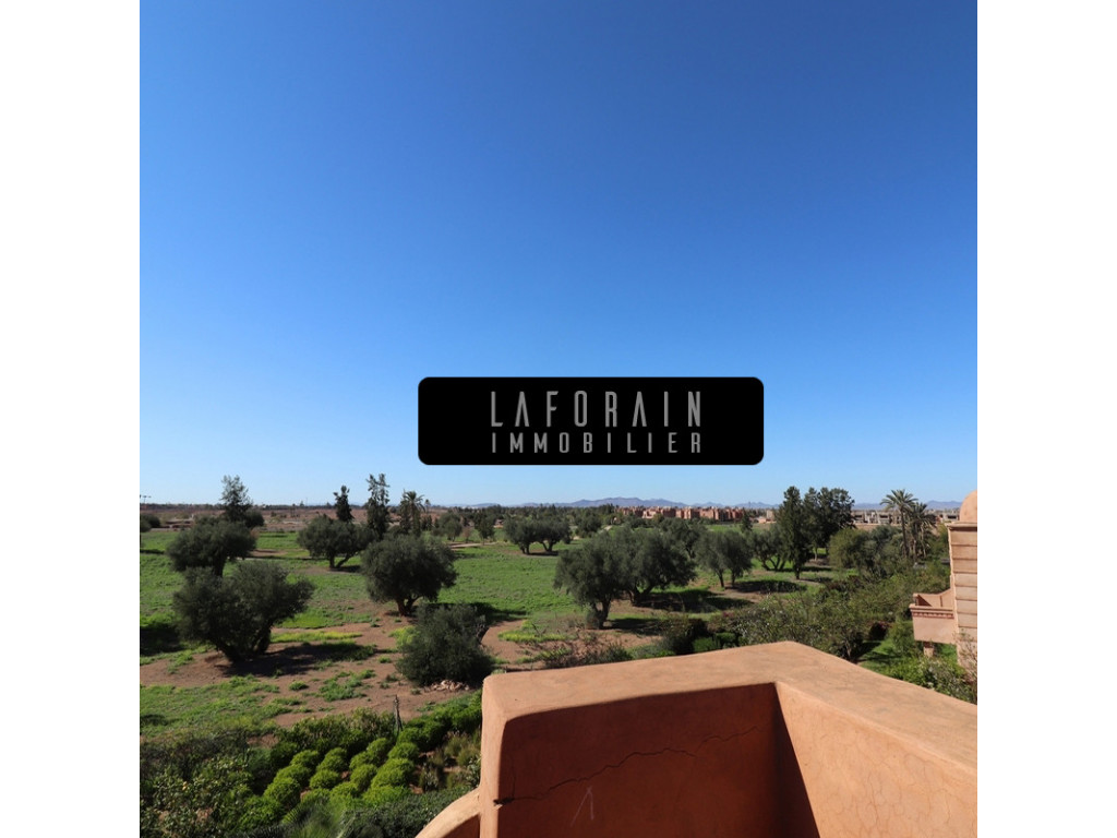 Vue du balcon de la maison à vendre à Marrakech Palmeraie
